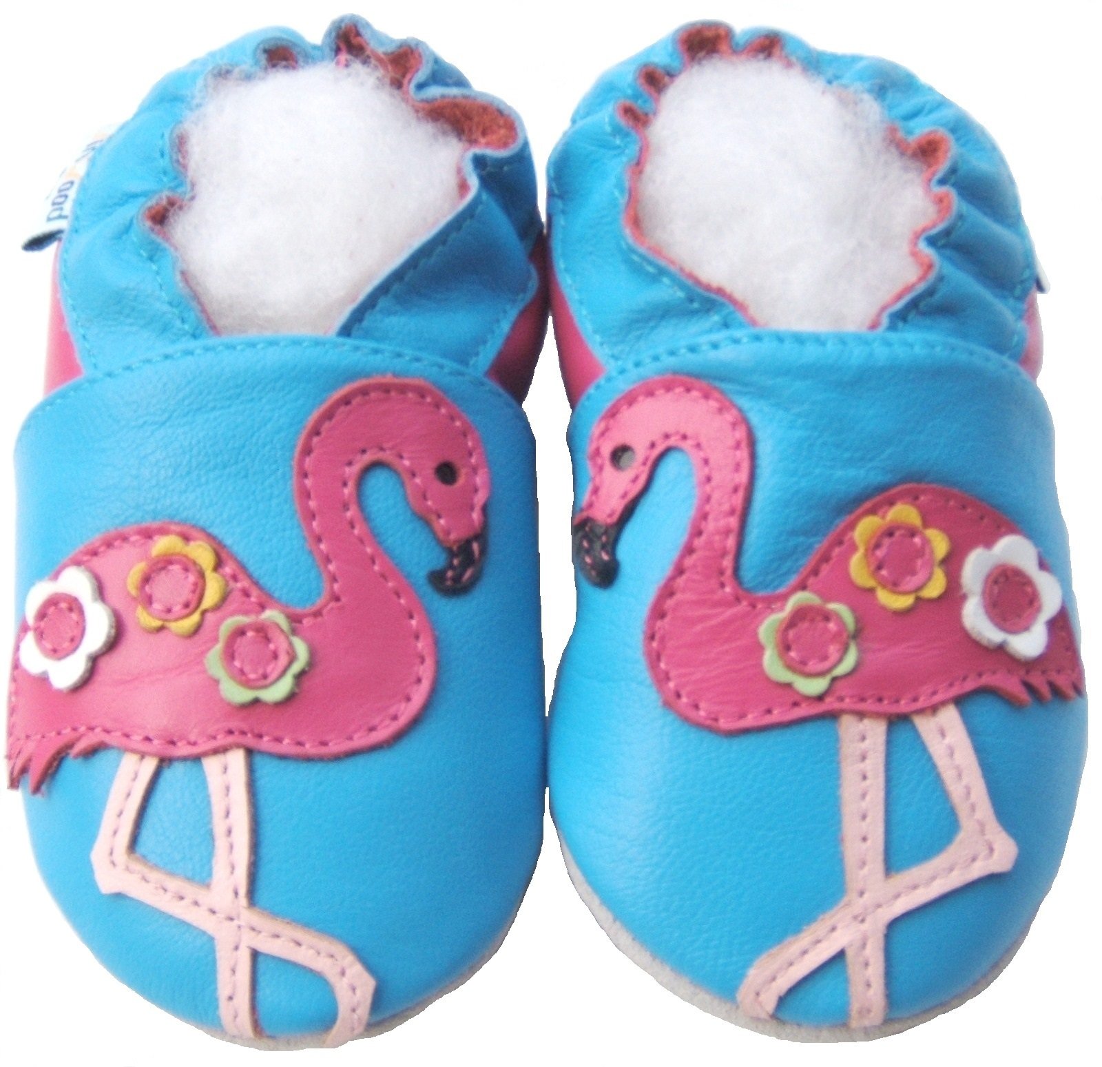 Soft Sole Leather Baby Shoes Boy Girl Infant Children Kid Toddler Boy First Walk Gift Flamingo Blue (6-12month, Blue)
