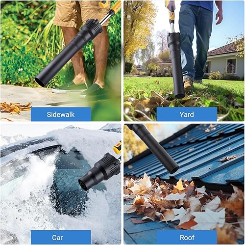 Miniatura 7 de Soplador de hojas inalámbrico de 21 V con batería de 4.0 Ah, 5 velocidades variables de hasta 150 MPH, soplador eléctrico ligero para limpiar