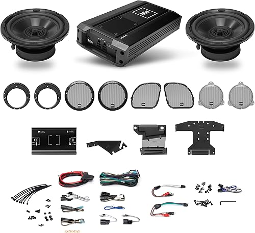 BOSS Audio Systems BHD3F Harley Davidson - Kit de altavoces delanteros para bicicleta, compatible con motocicletas Electra 1998+, Road Glide y