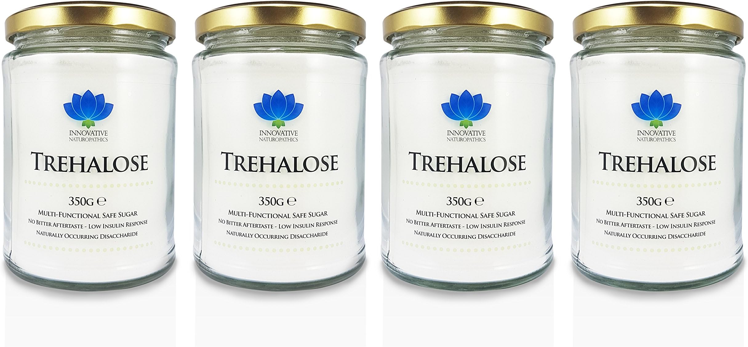 Trehalose - 350g Jar - 100% Pure Powder (Pack of 4)