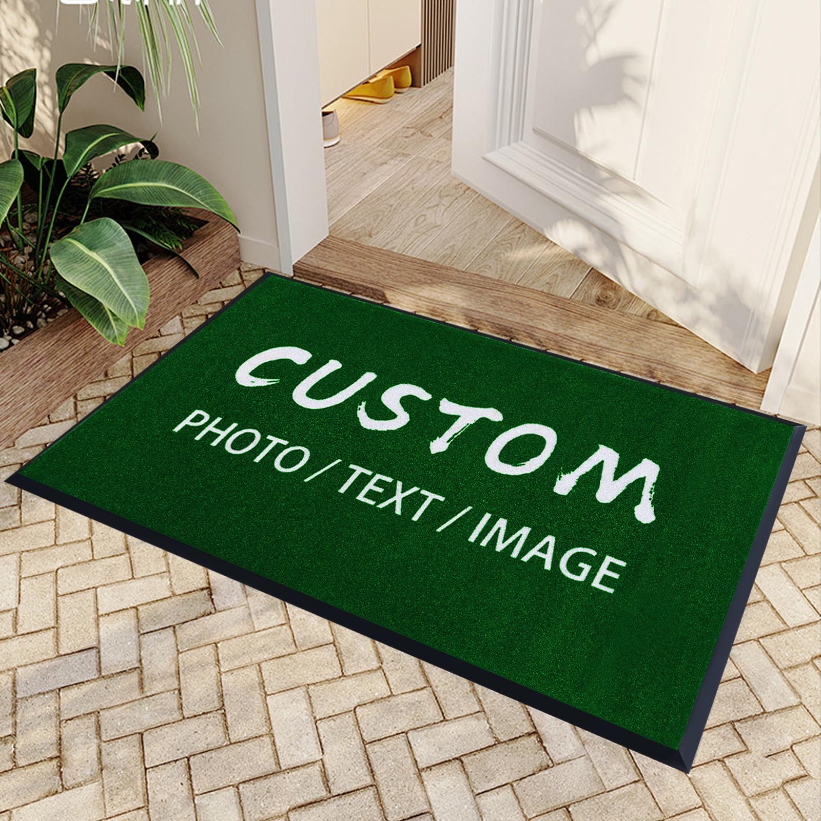 Custom Doormat Personalized Rugs with Logo Commercial Floor Mat Entryway Welcome Carpet Non Slip Washable Area Rug with Any Logo Size Color for Hotel