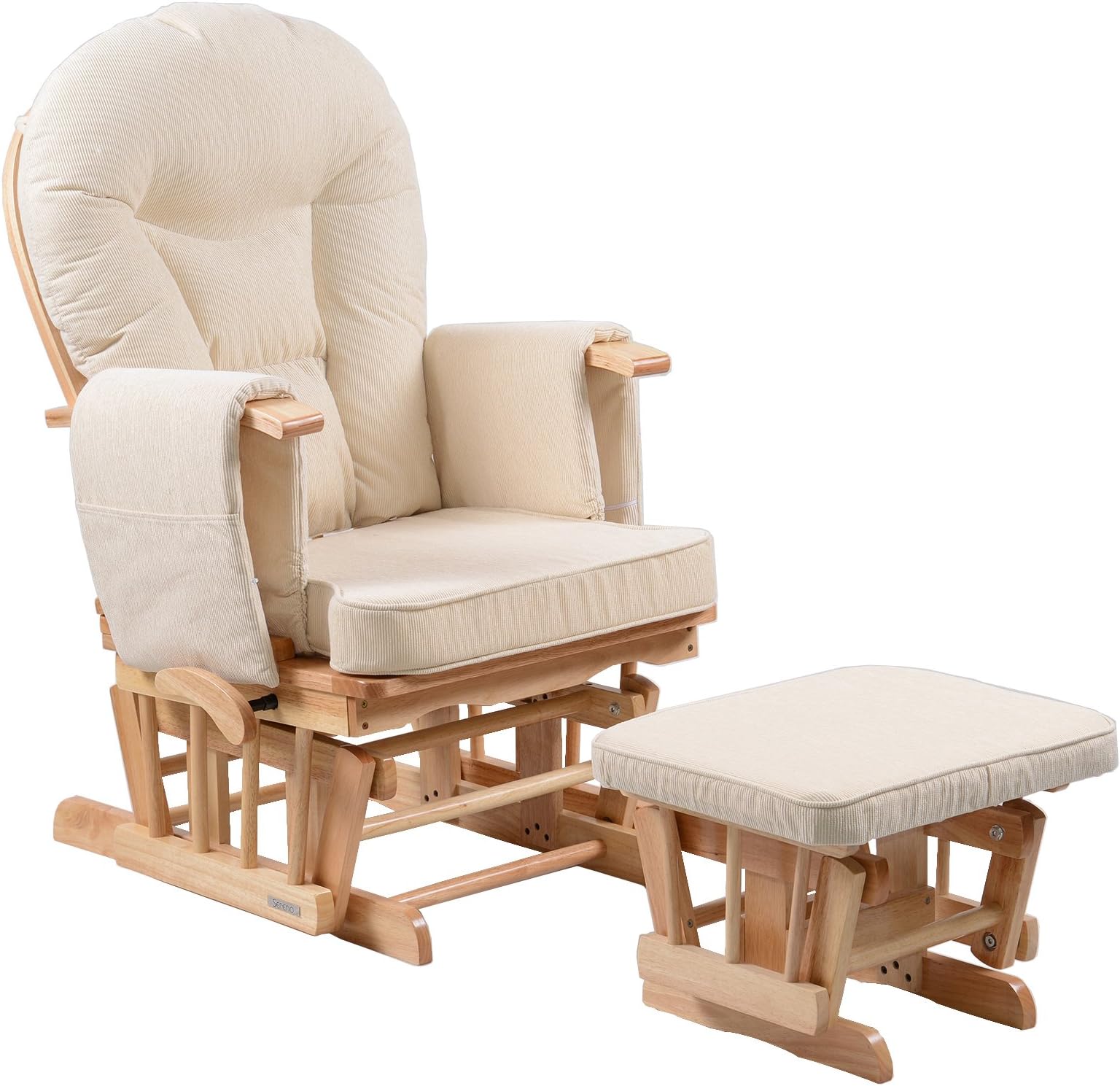 Sereno Nursing Glider maternity rocking chair with glide lock and