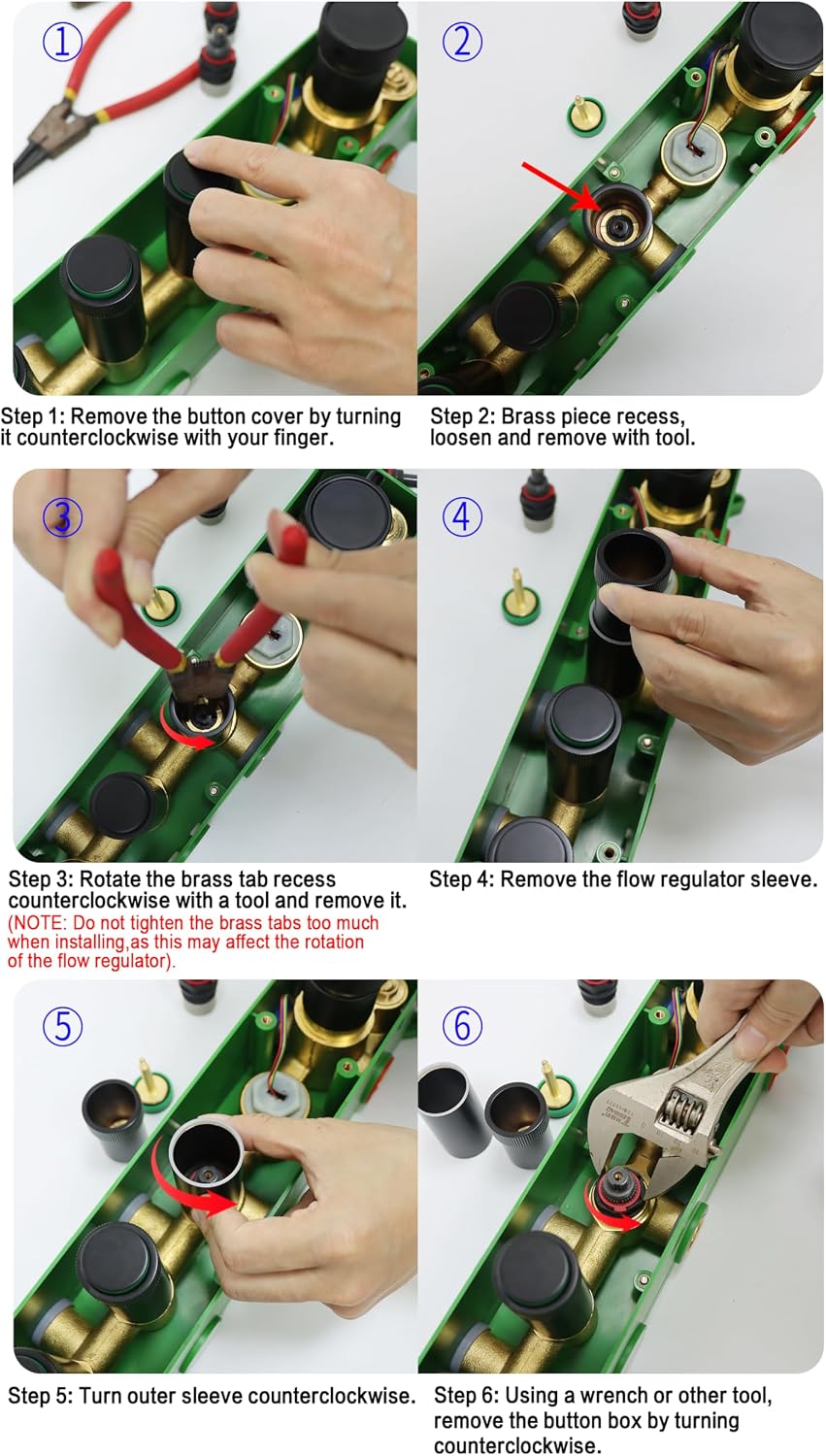 Digital Thermostatic Shower Valve Cartridge Full Set