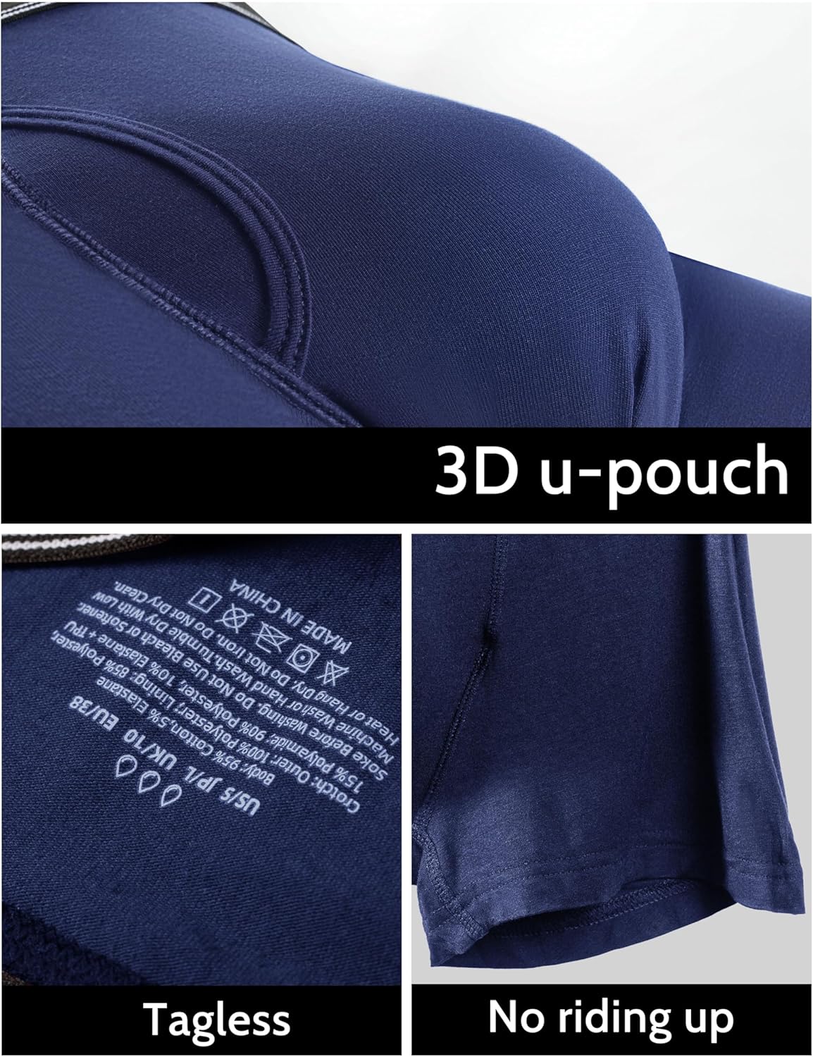 TIICHOO Mens Incontinence Underwear Washable Urinary Leakproof Underwear Cotton Boxer Briefs 100ml Absorbency 5 Pack - Image 4