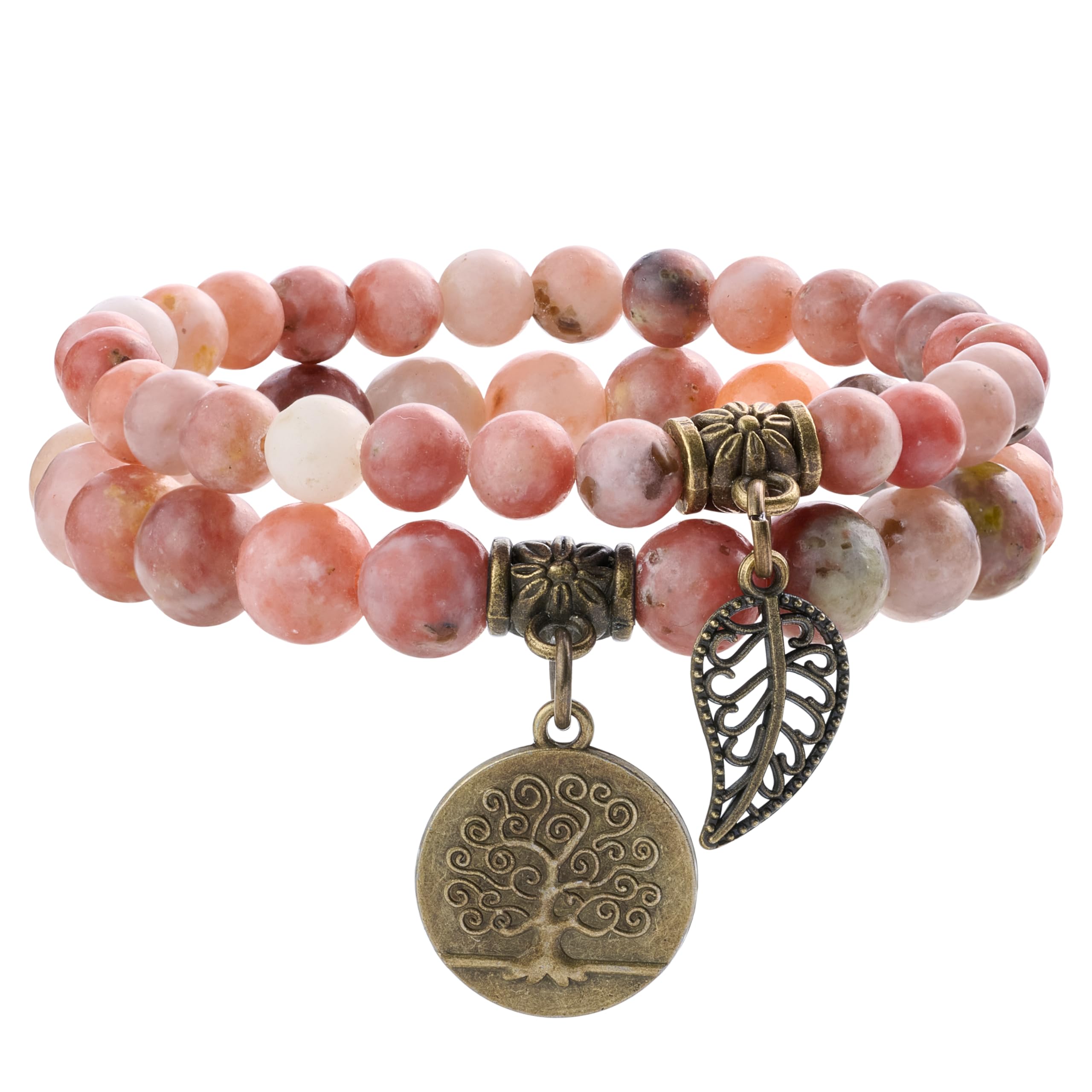 Farfume Chakra-Armbänder für Damen, Kristall-Armband, natürliche Edelsteine, Yoga, Reiki-Armreif, ein Set von doppelten Armbändern