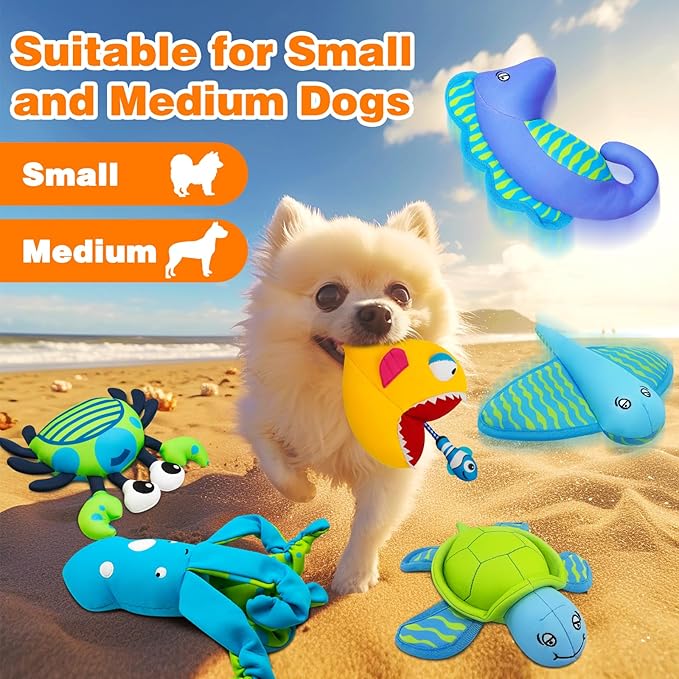 Juguete Flotante para Perros con Chirrido, Tortuga miniatura 7