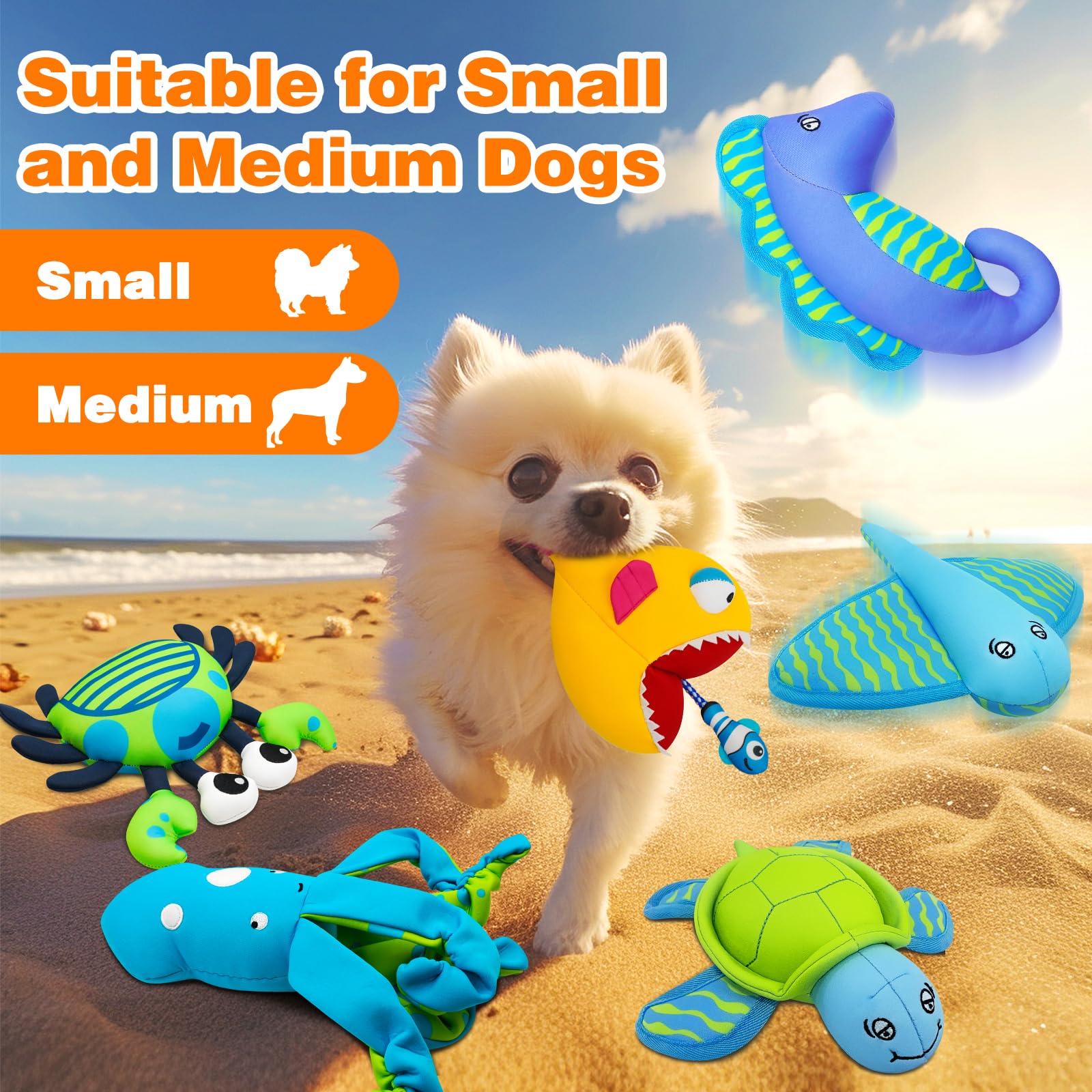 Hundespielzeug, schwimmendes Wasserspielzeug für Hunde, Outdoor Strand Interaktives Hundespielzeug für kleine und mittelgroße Hunde,Schildkröte