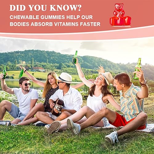 Miniatura 5 de B Beworths Gomitas de glicinato de magnesio para mujeres y hombres, glicinato de magnesio 400 mg, citrato de calcio 500 mg, suplemento de potasio,