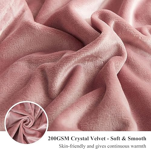 Miniatura 5 de XeGe juego de funda de edredón de terciopelo de lujo ultrasuave, juego de cama de 2piezas, 1funda de edredón de piel sintética y 1funda de almohada