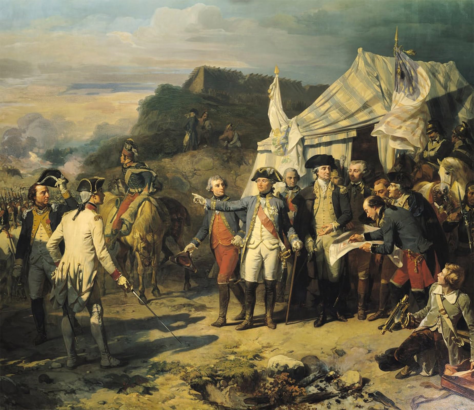 SERENDIPITP Aesthetic Poster Photo Wall Print Retro Picture Siege of Yorktown Th October by Louis Charles Auguste Couder Modern Wall Artwork for Home Decor 60x90cm