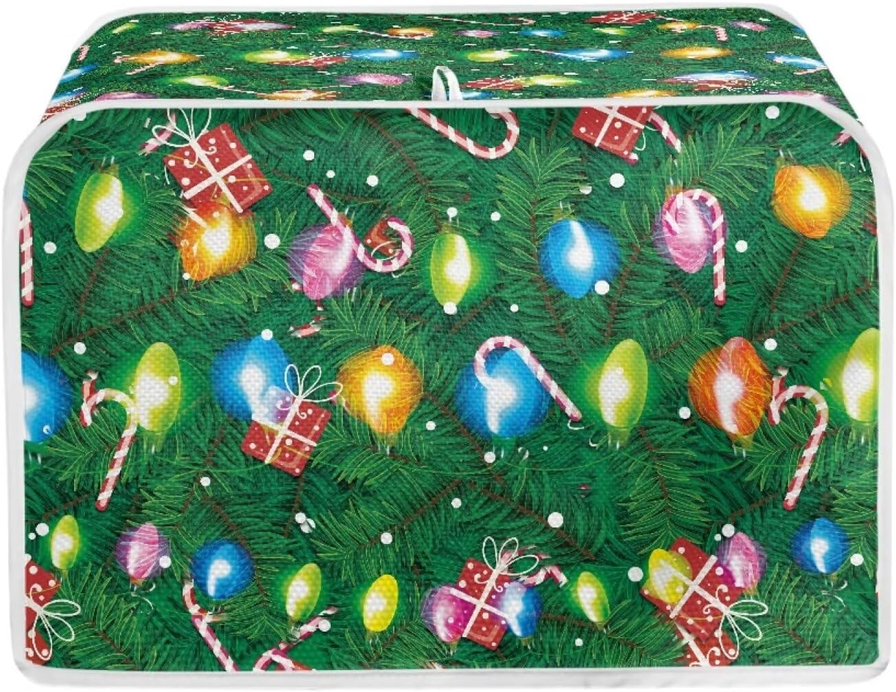 Coffee Pattern Toaster Cover 2 Slice Dustproof Toaster Bread Maker Cover Small Kitchen Appliance Fingerprint Protection Kitchen Decor