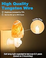 Vista 3 de Ampolletas de luz nocturna, bombilla LED regulable de 4 W, blanco cálido, base E12, vidrio transparente pequeño, C7