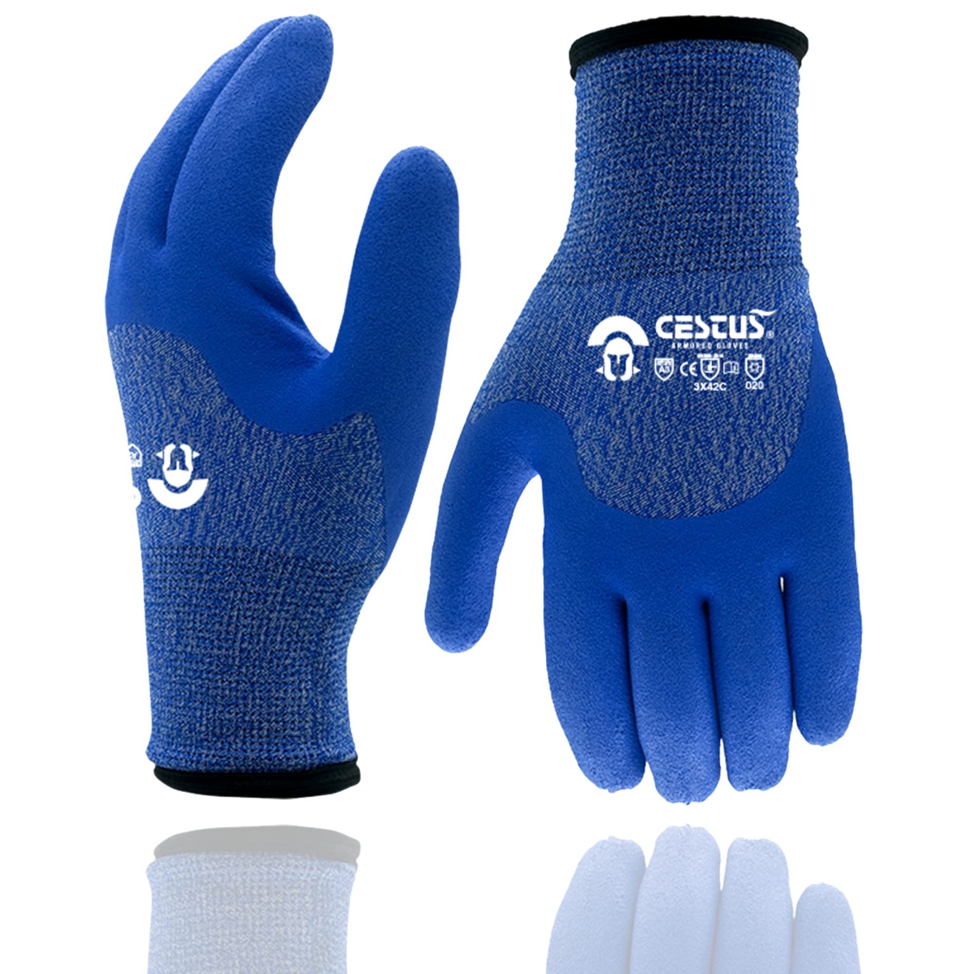 Cestus C-13, Freezer Gloves for Working in Freezer, Winter Work Gloves for Men, A3 Cut Resistant, Insulated for Cold Weather