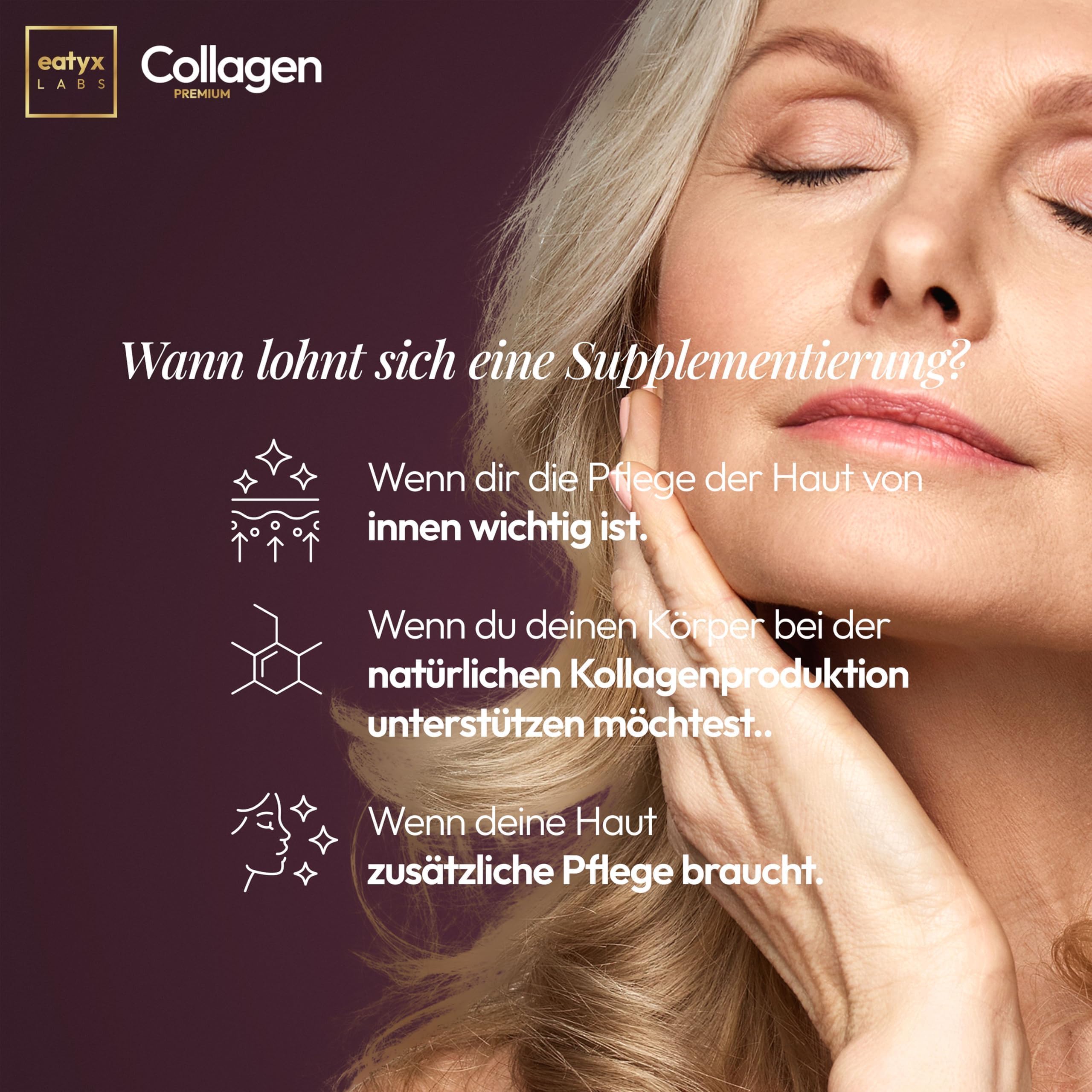 eatyx LABS Collagen Premium 30 Shots - Monatskur mit 16.000 mg Kollagen pro Portion - Flüssiges Trinkkollagen - Mango Maracuja - Glutenfrei, ohne Zuckerzusatz