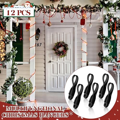 Miniatura 65 de 12 piezas de guirnalda de Navidad para manto de cuerda, organizador de cables para electrodomésticos, organizador autoadhesivo de silicona adhesiva