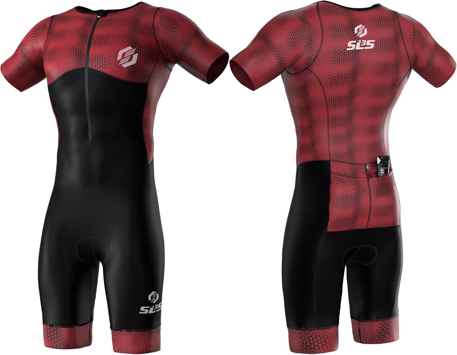 SLS3 Triathlon Suits Mens - Aerodynamic Sleeved Mens Tri Suit – Lightweight Trisuit with Premium FX Fabrics - 2 Pockets - Image 7