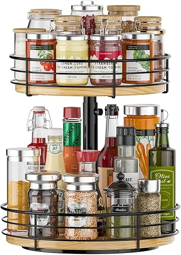 Miniatura 15 de Lazy Susan - Organizador giratorio grande de 13 pulgadas para especias Lazy Susan para mesa de comedor, gabinete, encimera, despensa, armario de