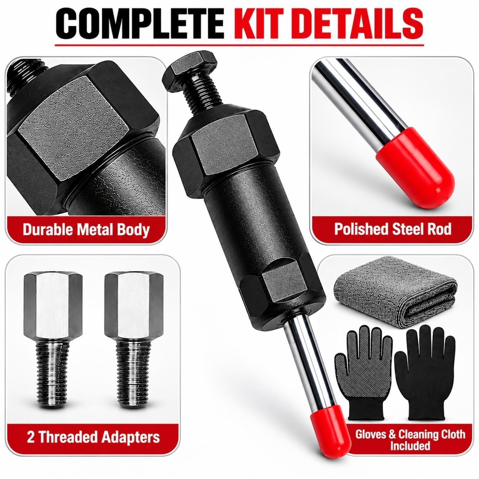 Pulitore Ingrassatori Professionale, Sblocca Raccordi con Adattatori M6 M8