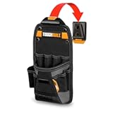 Technician Pouch - Pockets & Loop&comma; Adjustable Holster&comma; Snug-fit Screwdriver Loops&comma; Secure Multi-Tool Holder Accessory &lpar;ClipTech ™ Hub Included&rpar;
