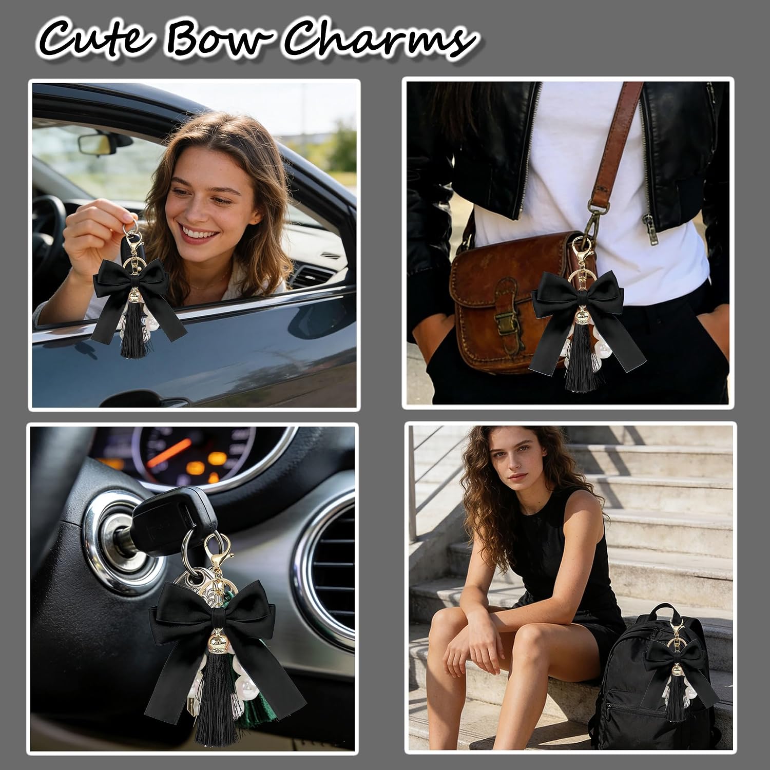 Black Tote Bag Decor Kit for YETI Camino & Bogg Pearl Bag Charms image 3