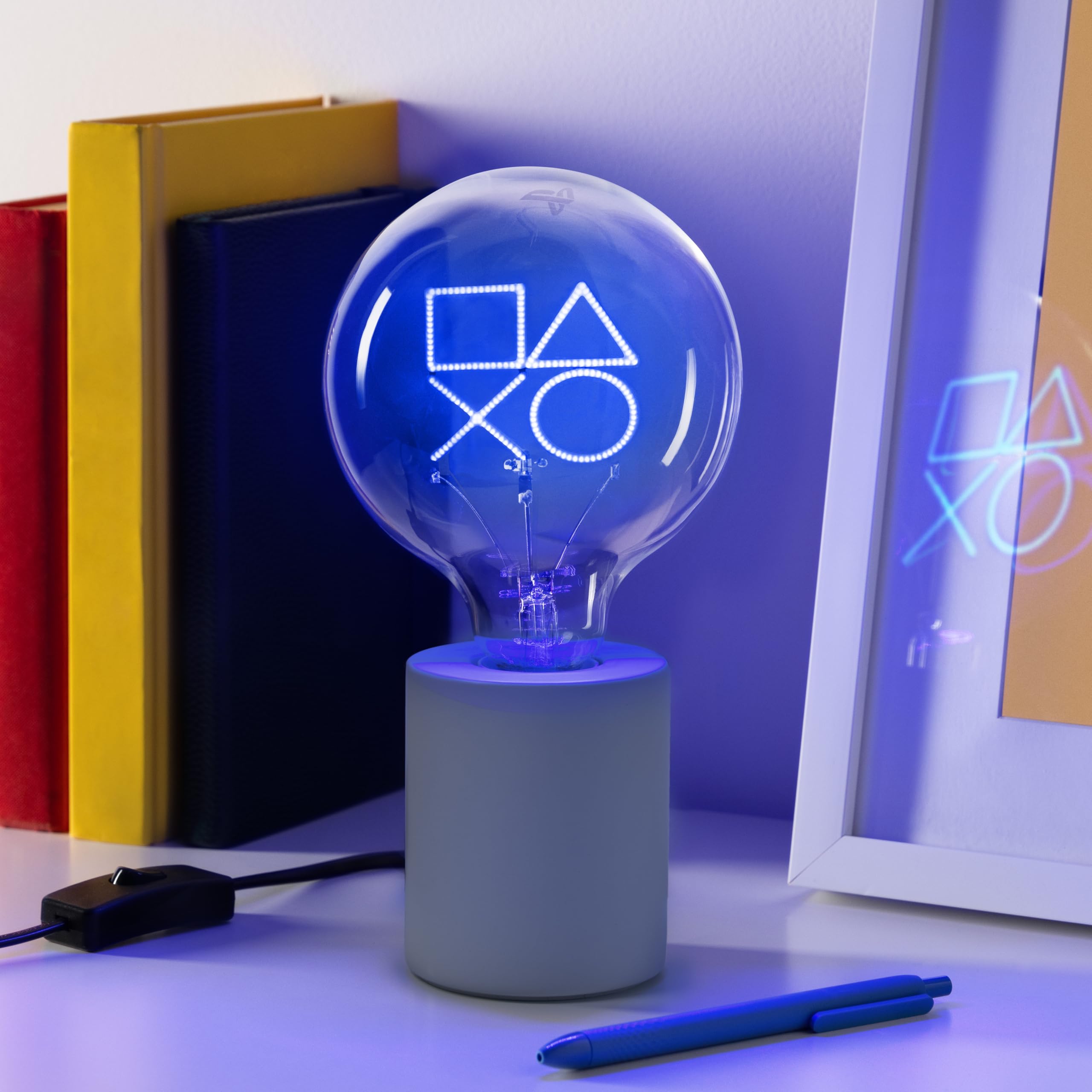 Paladone PlayStation Icons Decorative LED Neon Bulb Lamp, E27 Glass Lightbulb, Officially Licensed Sony Gamer Gift - Image 4