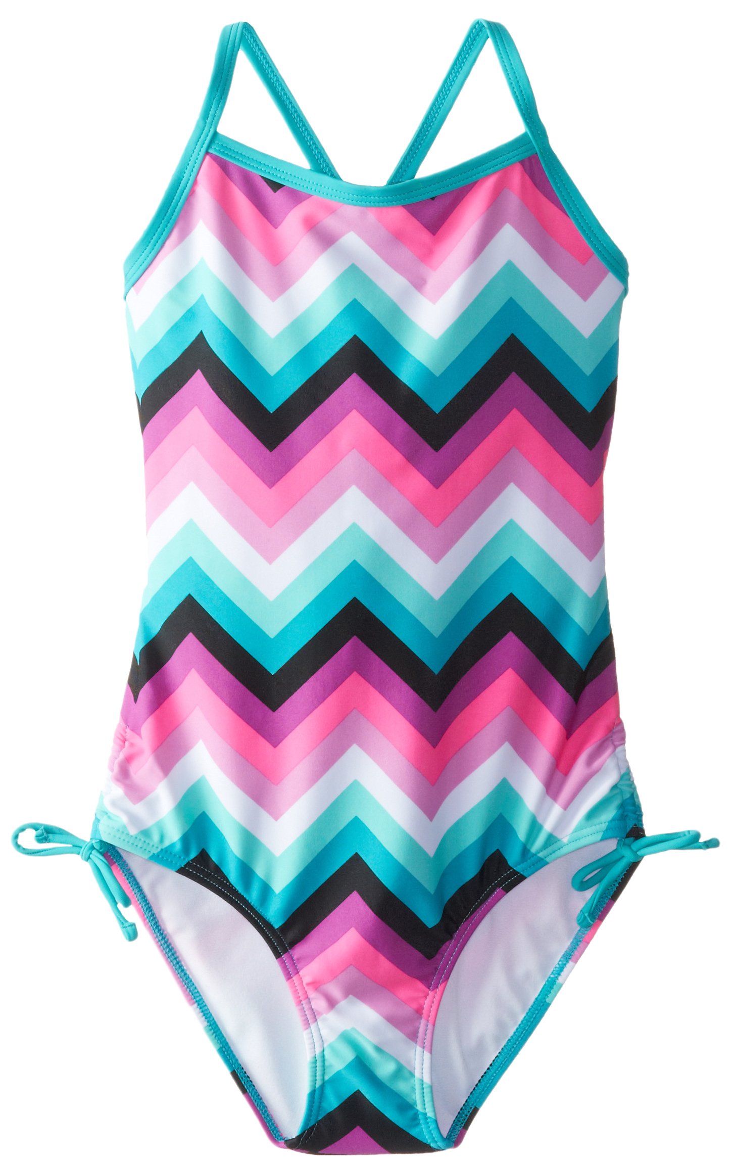 Kanu Surf Girls Layla Beach Sport Banded 1 Piece Swimsuit