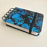 Mini Sketchbook para Aquarela 11x8 cm, Capa Dura Espiral, 40 folhas/ 80 páginas 300g Montval - sem ácido, prensado a frio grão fino, blocos de papel para artistas, caderno para pintura artística profissional, livro de aquarela de bolso (Preto)
