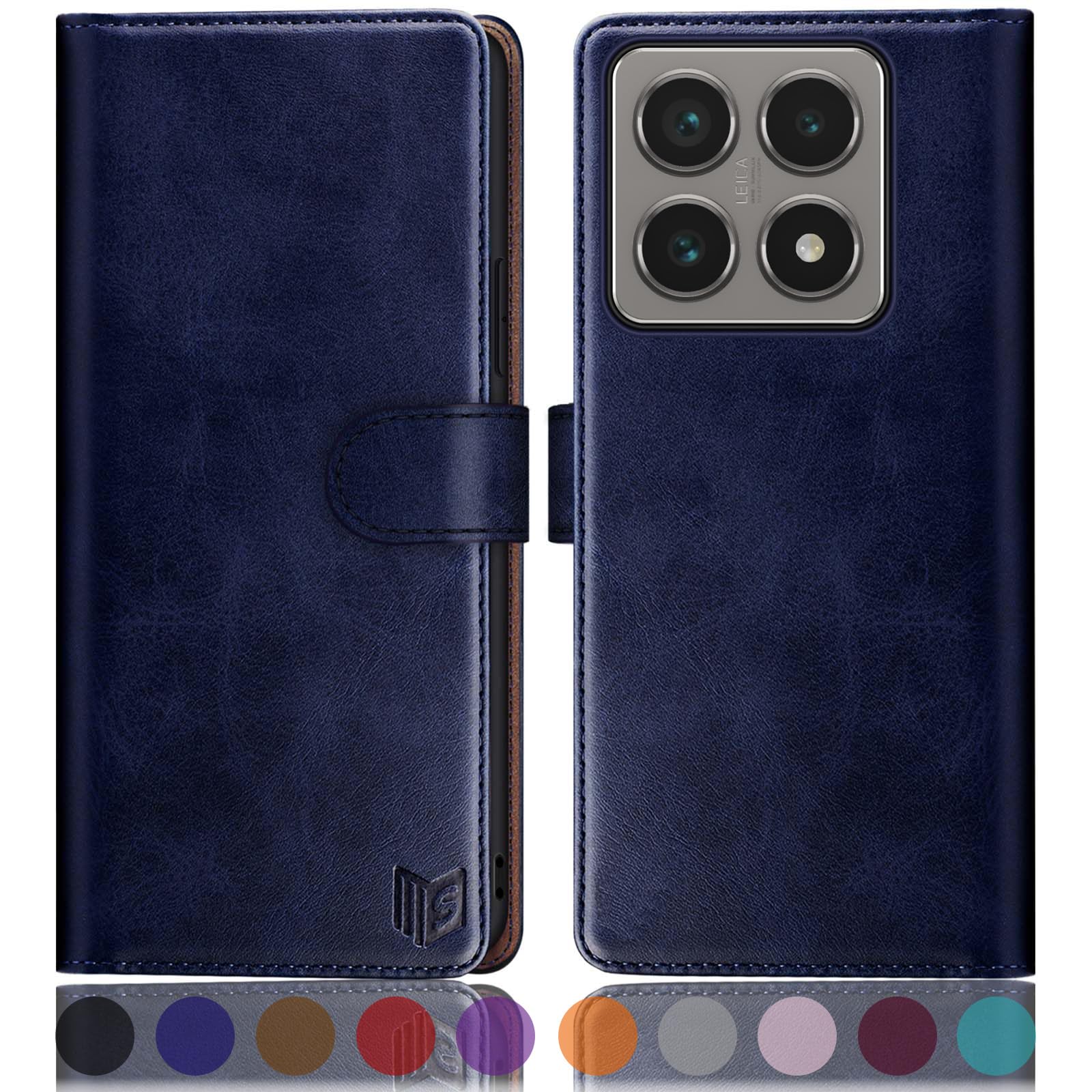 SUANPOT Cover Con Portafoglio Per Xiaomi Redmi Note 14 5G – Pelle PU Con Blocco RFID, Slot Carte E Supporto (Blu)