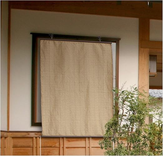 Amazon Co Jp タカショー Takasho すだれシェード 京すだれ くるみ色 90 1cm ホーム キッチン