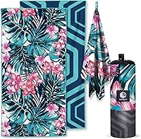 Vista 13 de VENTURE 4TH Toalla de playa de microfibra: secado rápido, compacta, libre de arena, absorbente, a prueba de arena y ligera - Perfecta para Turtle Bay