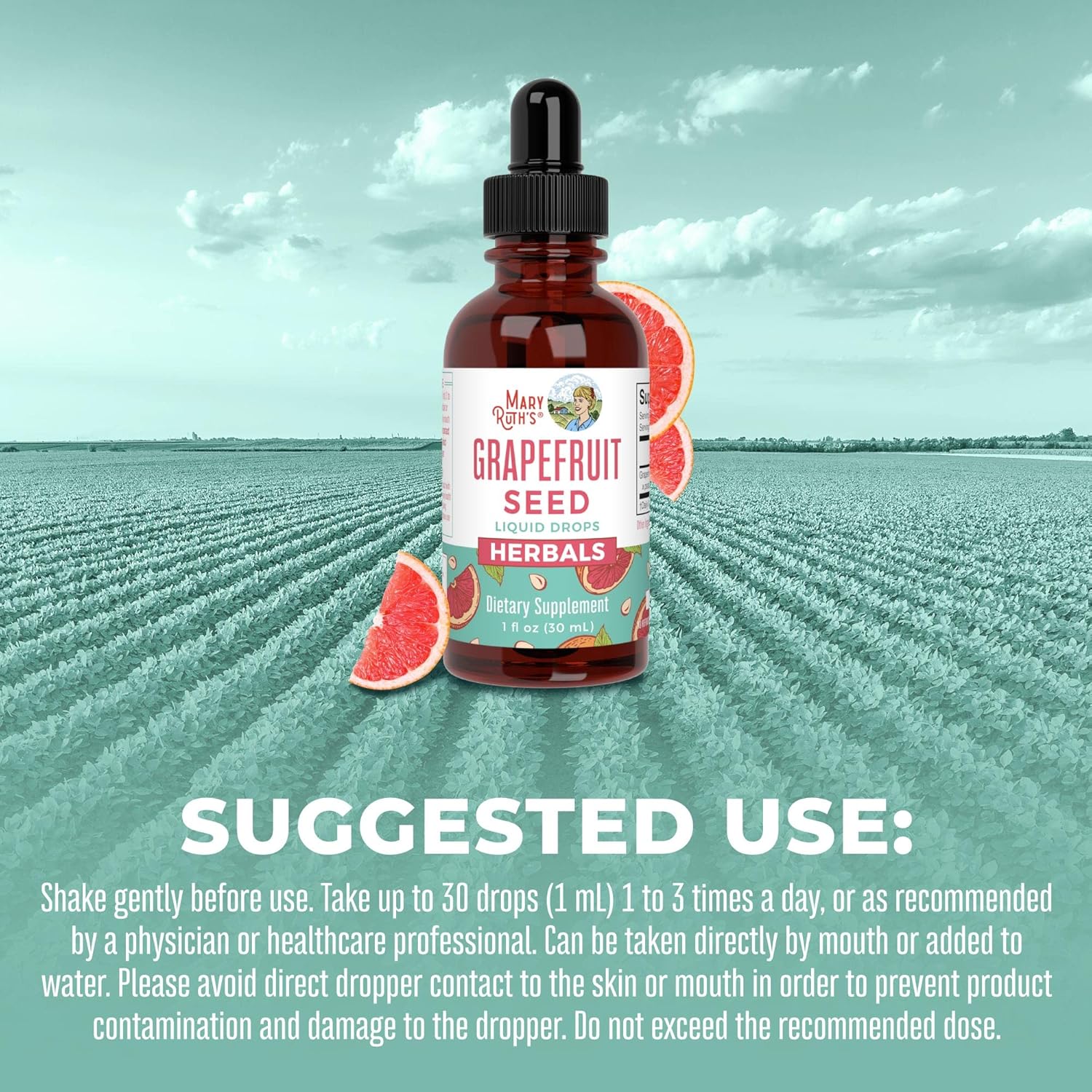 Grapefruit Seed Oil Drops & USDA Organic Oil of Oregano Liquid Drops Bundle by MaryRuth's | Herbal Supplement Liquid Drops | Immune Support | Digestive Health | Overall Health | Vegan : Health & Household