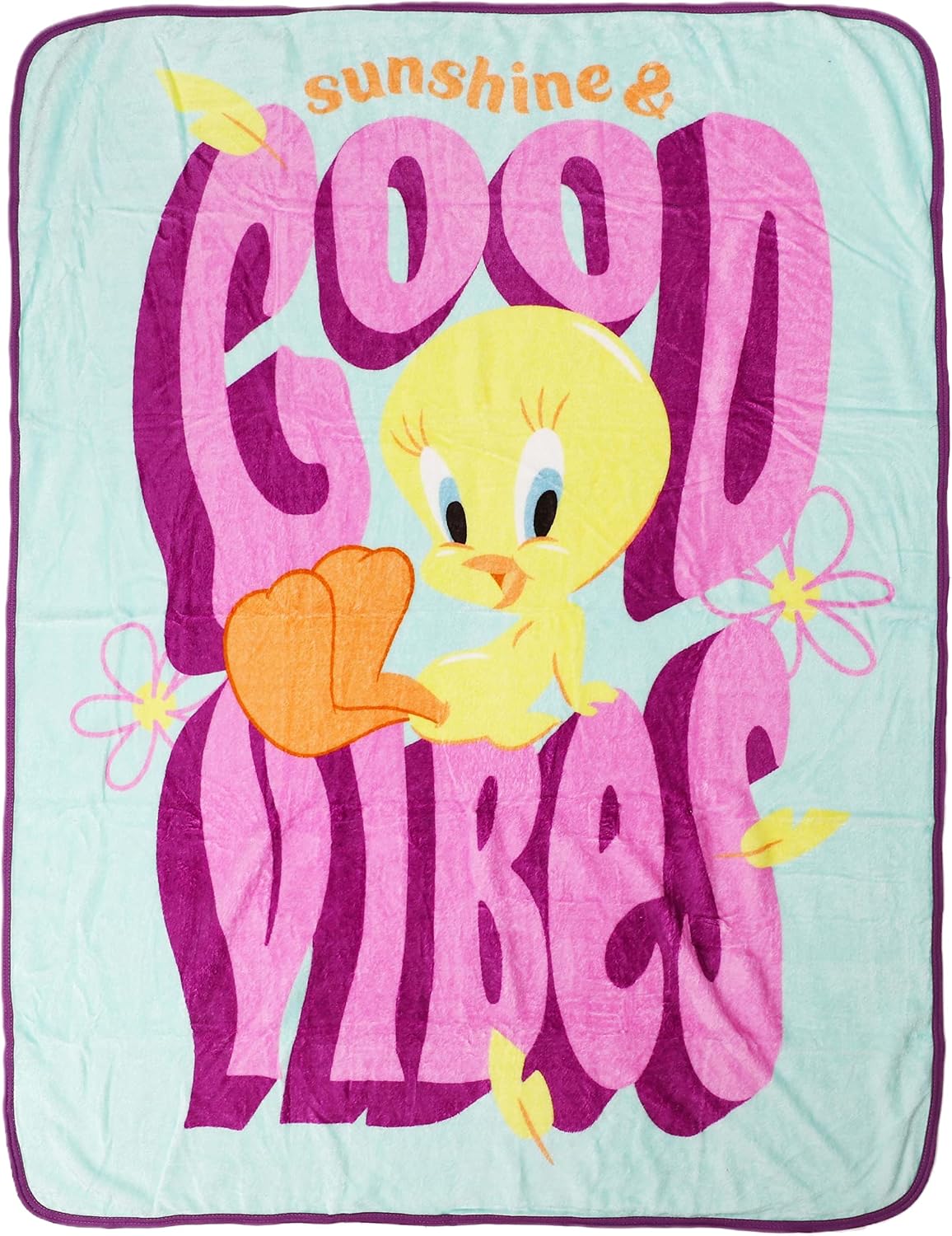 Northwest Looney Tunes Silk Touch Throw Blanket, 46" x 60", Good Vibes