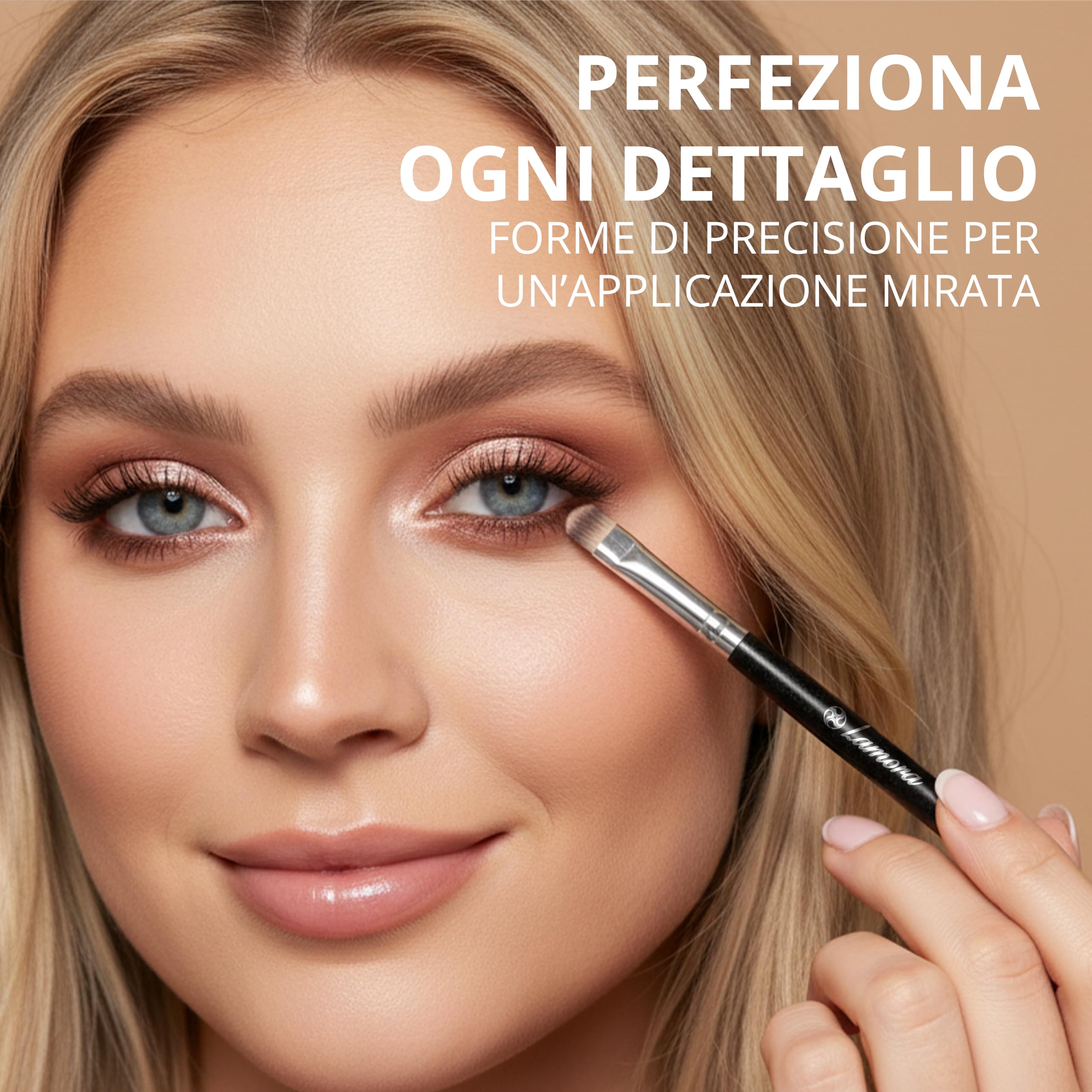 Pennelli per Trucco Occhi Professionali - Make Up Kit di Pennelli per Ombretti, Eyeliner, Sfumato - La Miglior Scelta di Pennelli Essenziali di 7 Pezzi - Matita, Ombretto, Conico, per Definire