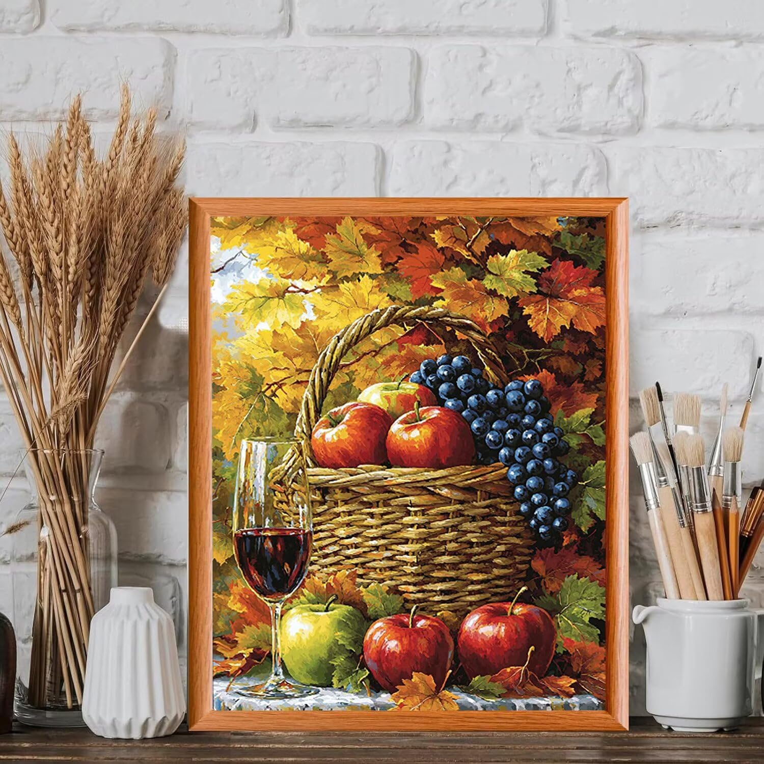 Frutta e vino rosso Dipingere con i Numeri per Adulti, 70x90cm a-907