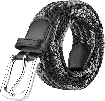 JUKMO Elastic Braided Belt, Stretch Woven Belt in Gift Box | Suitable for Golf Business Dress Pants