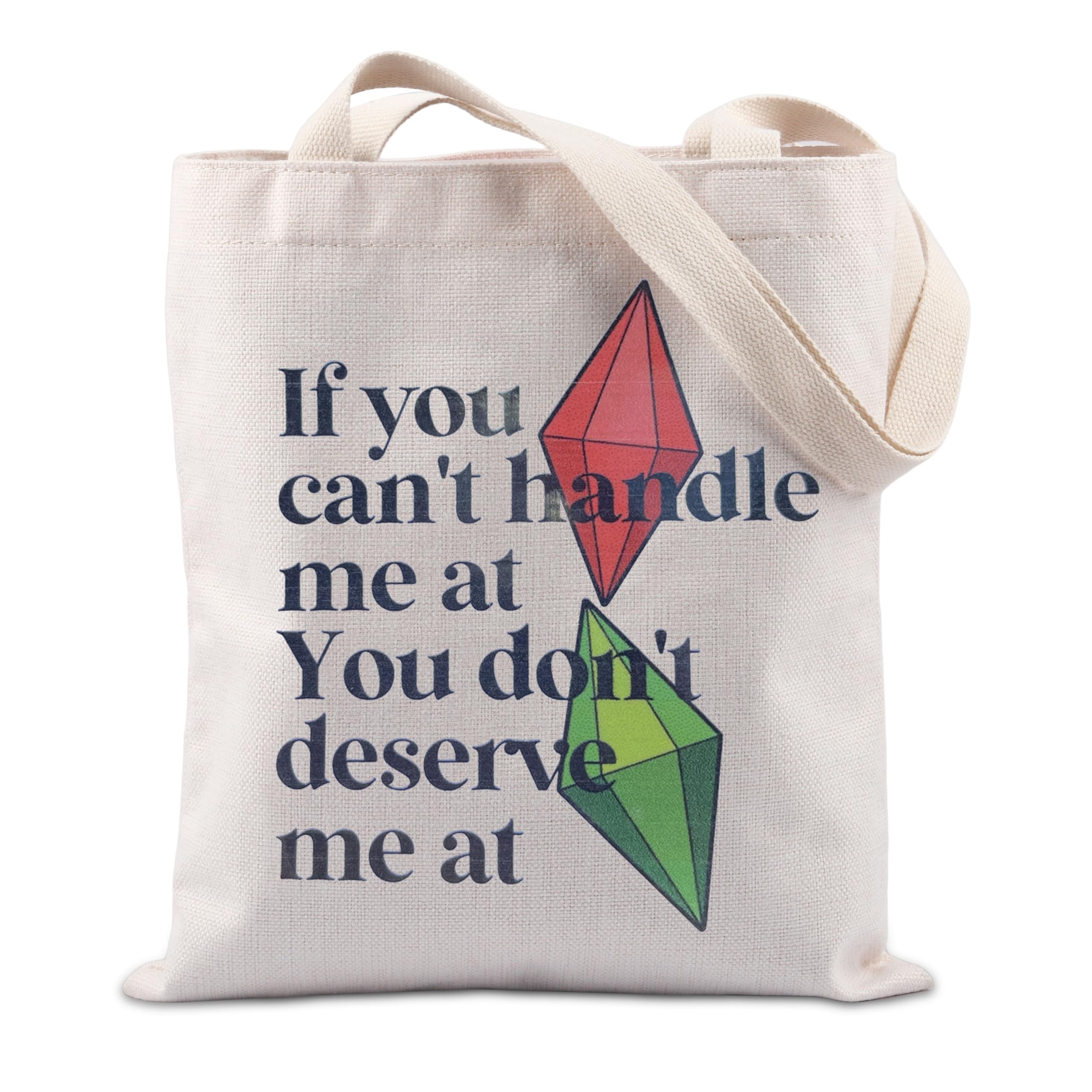 FUNYSOGame Lover Gift Video Game Bag Sim Game Gift If You Can't Handle Me At You Don't Deserve Me At Tote Bag