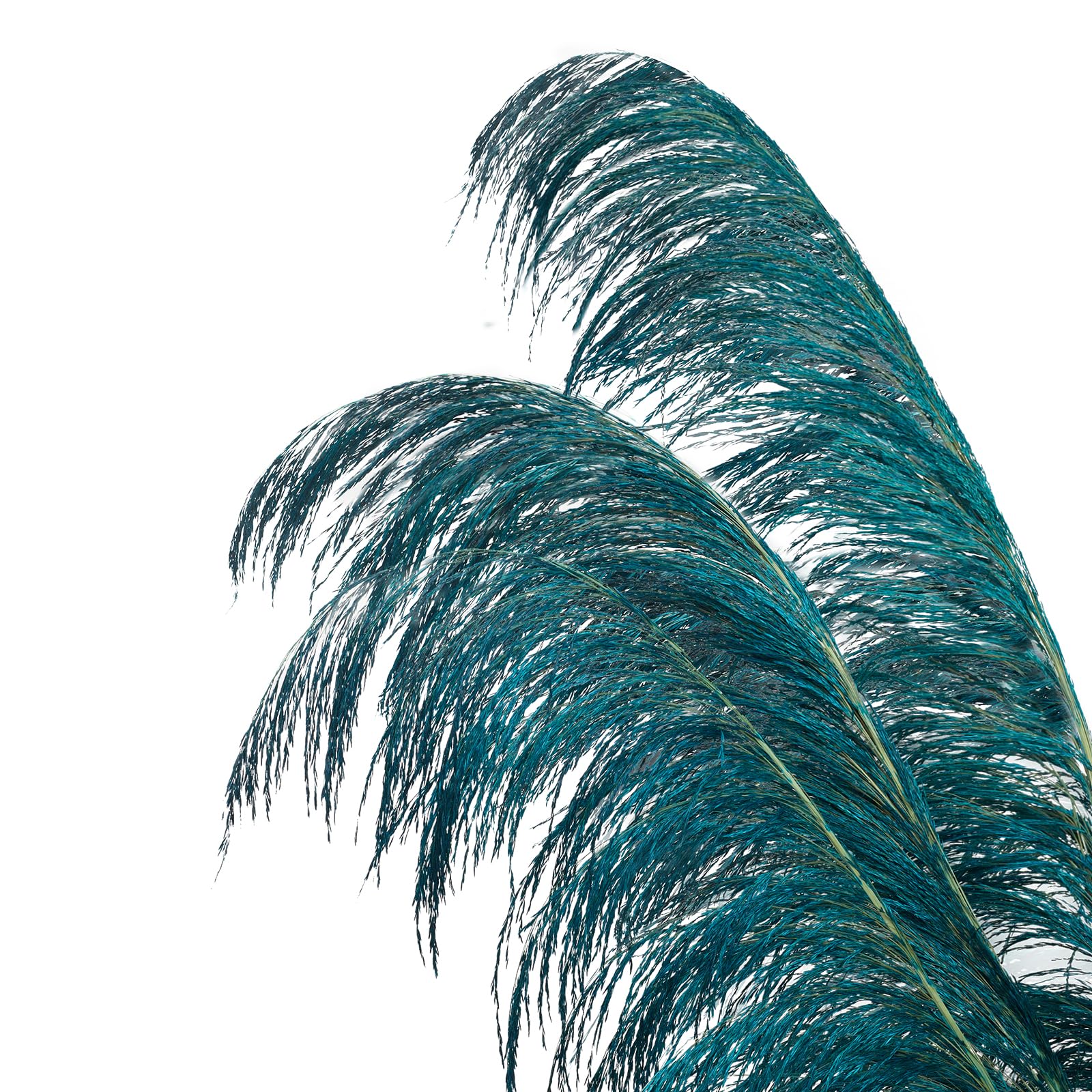 20pcs Teal Silk Pampas Grass Artificial Flowers – Faux Floral Decor For Weddings & Gifts 5 thumbnail image