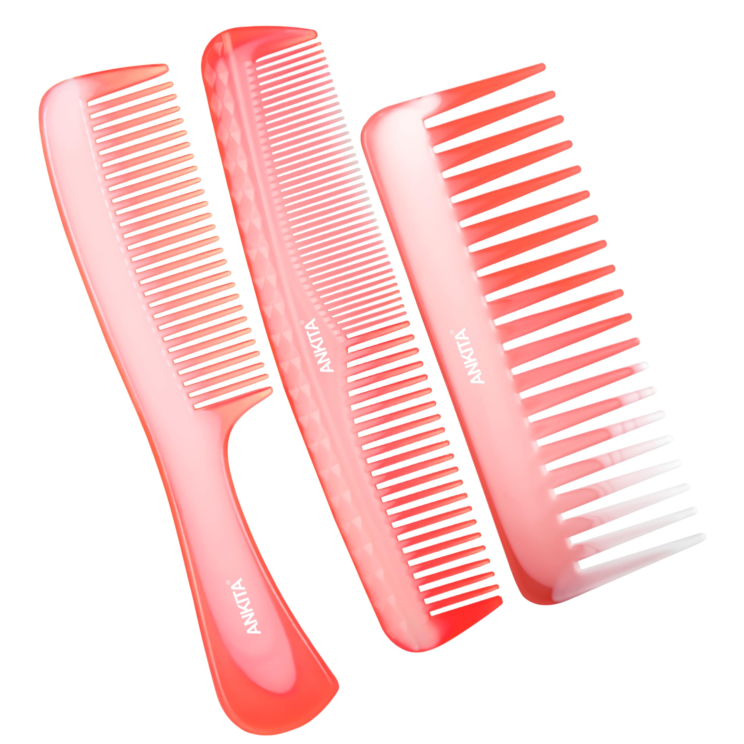 Ankita Hair Comb Set|Hair Styling Comb For Grooming |Hair Comb For Men and Women (One Size, 3, count)-image-23