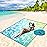 WIWIGO Beach Blanket Waterproof Sandproof Beach Mat 79 X 83/10\'x9\'for 2-8 Adults Quick Drying Outdoor Picnic Mat Beach Accessories for Travel, Camping, Hiking