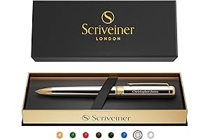 Scriveiner Personalized Silver Chrome Ballpoint Pen