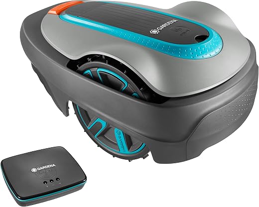 Gardena smart Sileno city 500 set: Robotmaaier voor gazonoppervlakken tot 500 m², hellingen tot 25%, maaihoogte 20 - 50 mm, incl. gateway, grensdraad, haken en verbinders (19066-26), met app-besturing