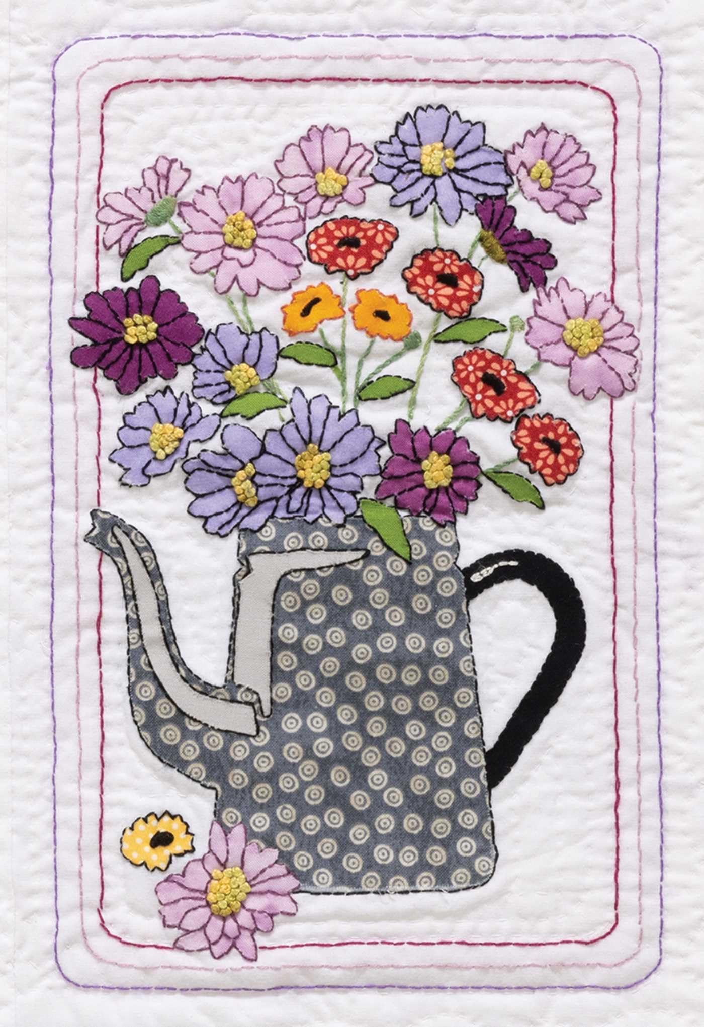 Flower Show Quilt: Charming Fusible Appliqué - Embellish with Hand Embroidery