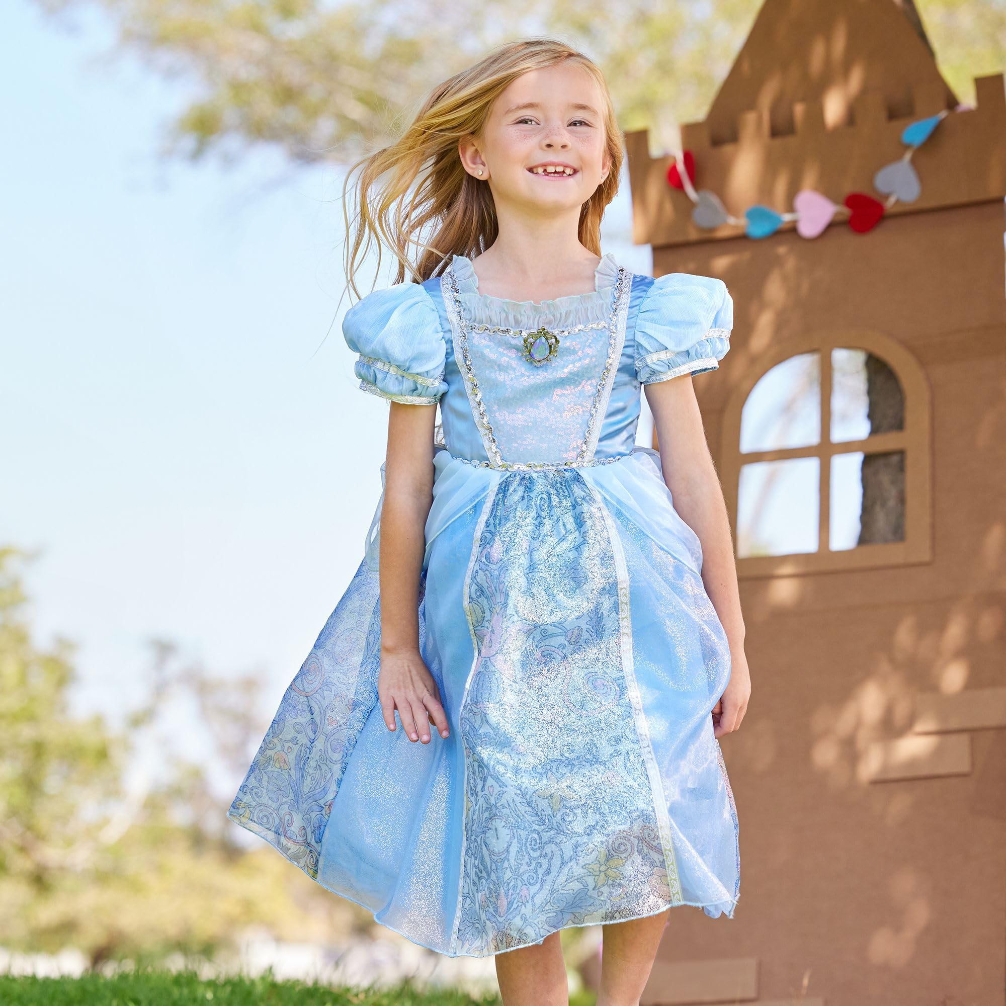 Disney Store Official, La Cenicienta, Disfraz Infantil, Vestido de Princesa Azul para Fiestas de Disfraces, Juegos y Halloween, 5-6 años