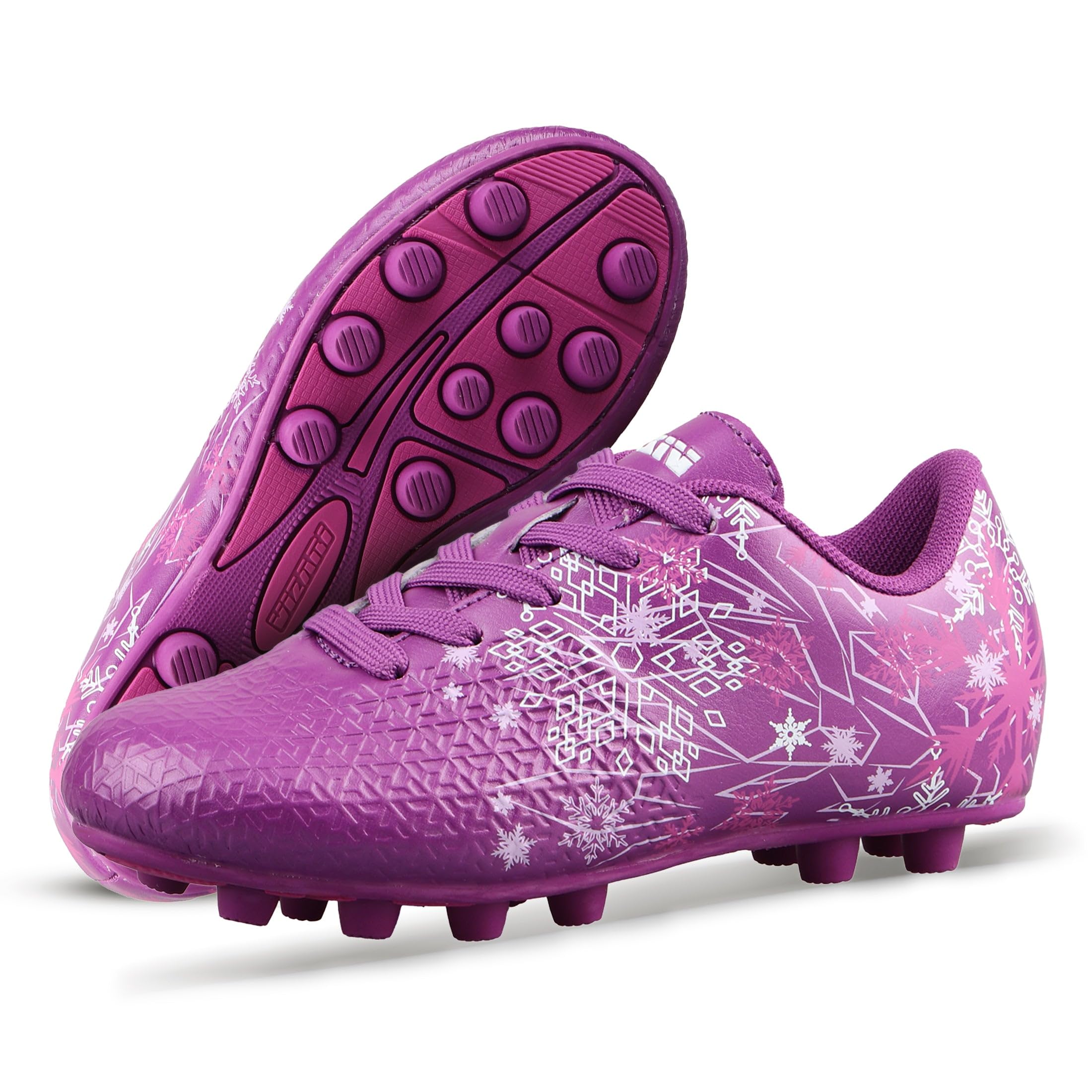 Vizari Frost Kids Soccer Cleats – Toddler, Little Kids Firm Ground Football Shoes with Rubber Studs | Lightweight, Comfortable, Non-Slip Design Purple