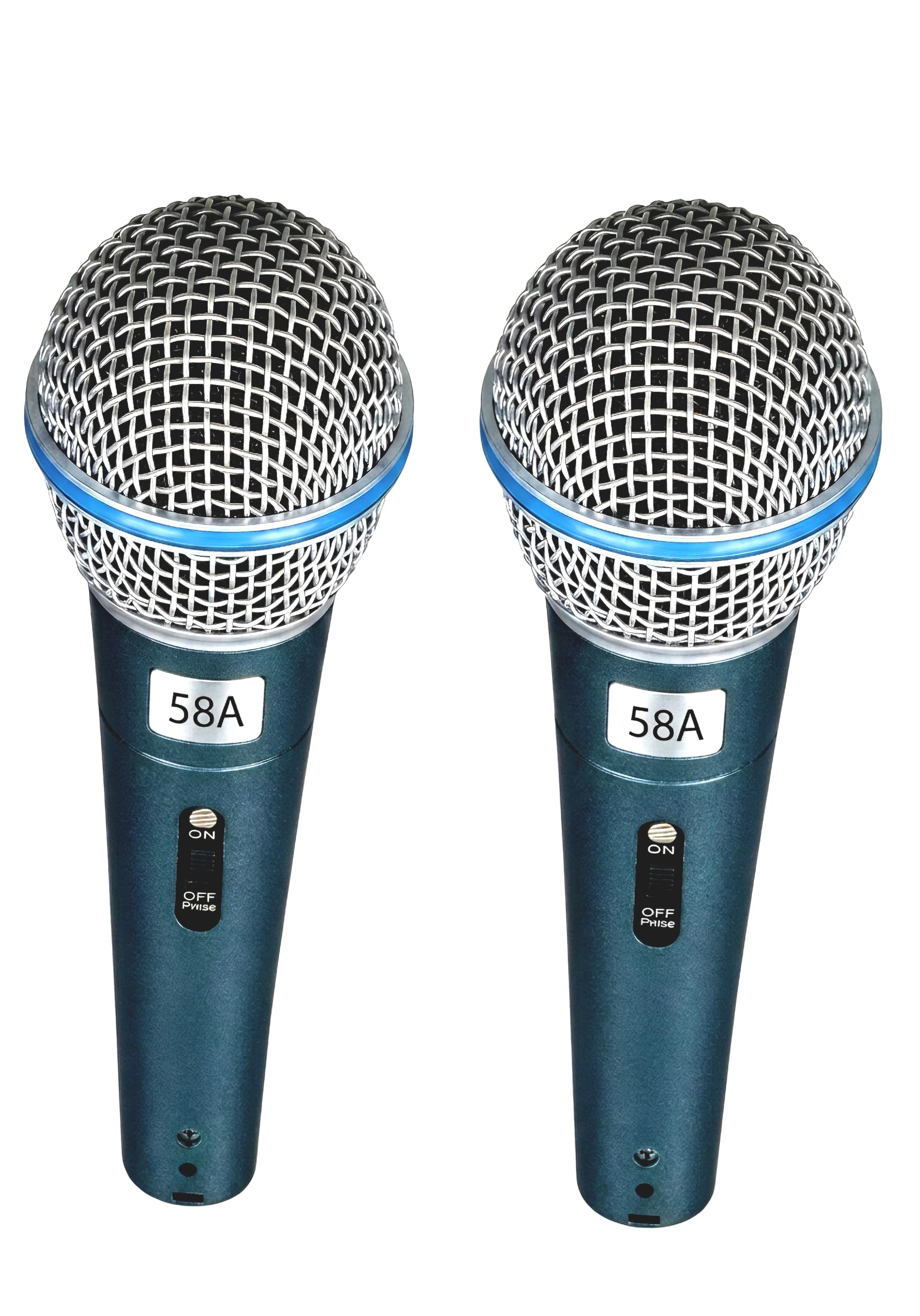 58A Dynamic Cardioid Vocal Wired Microphones Pack of 2 | On/Off Switch, XLR to 6.35mm Cable, For Karaoke & Live Events, Handheld Design, Compatible with Amplifiers-image-18