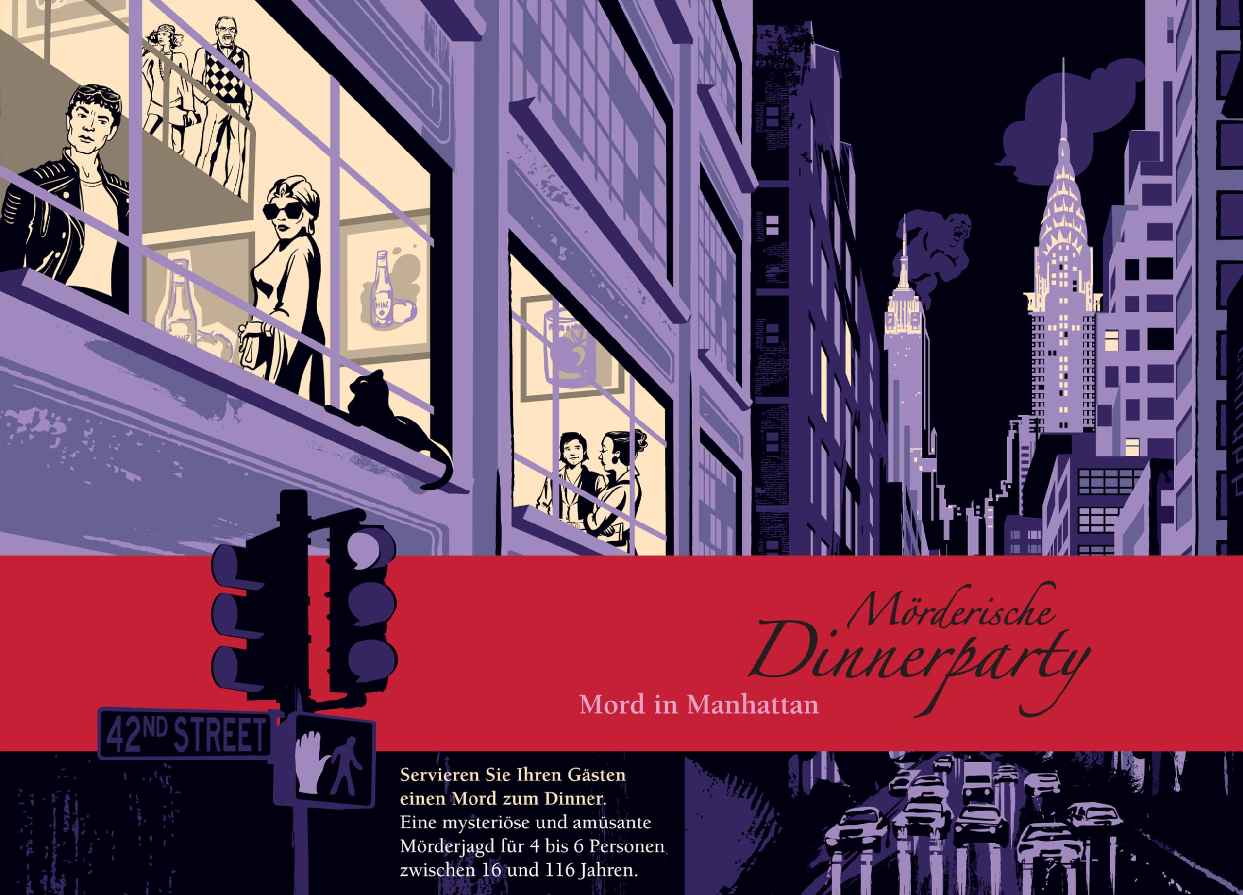 Blaubart Mörderische Dinnerparty Nr. 15 – Mord in Manhattan - Krimidinner für zuhause 4 bis 6 Personen - spannendes Krimi Dinner Spiel - Krimispiel für Erwachsene