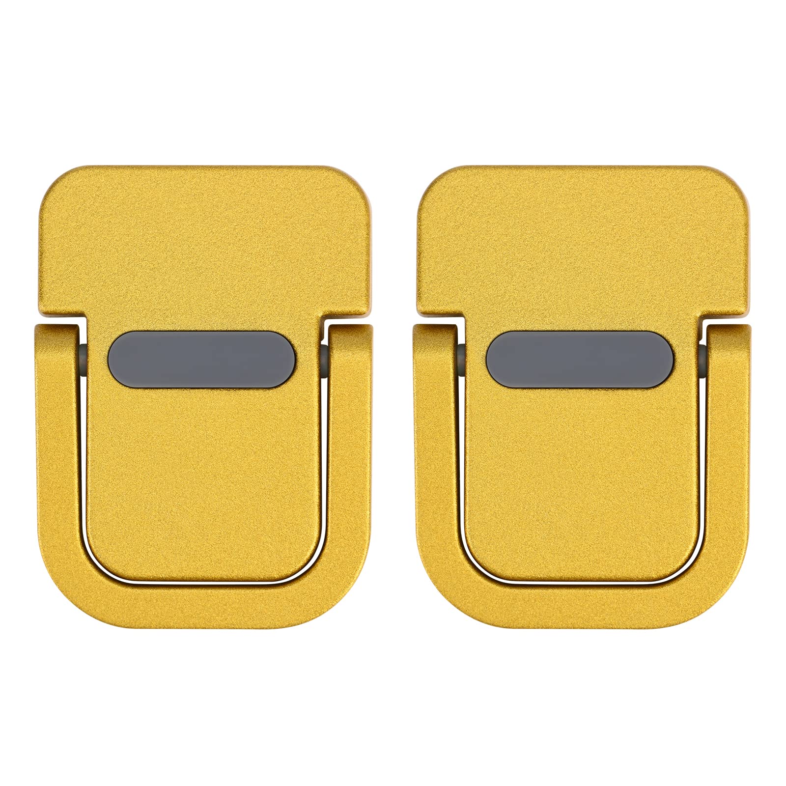 Bidponds 2 PCS Portable Invisible Laptop Stand,Mini Aluminum Laptop Feet Lifter,Self Adhesive Foldable Laptop Cooling Riser,Computer Keyboard Mount Kickstand,Suitable for 12-17 Inches Laptop Gold