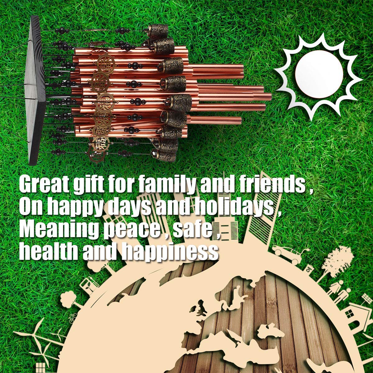 YLYYCC Brass Tube Wind Chimes Copper Bell Decoration Wind Chime Gift