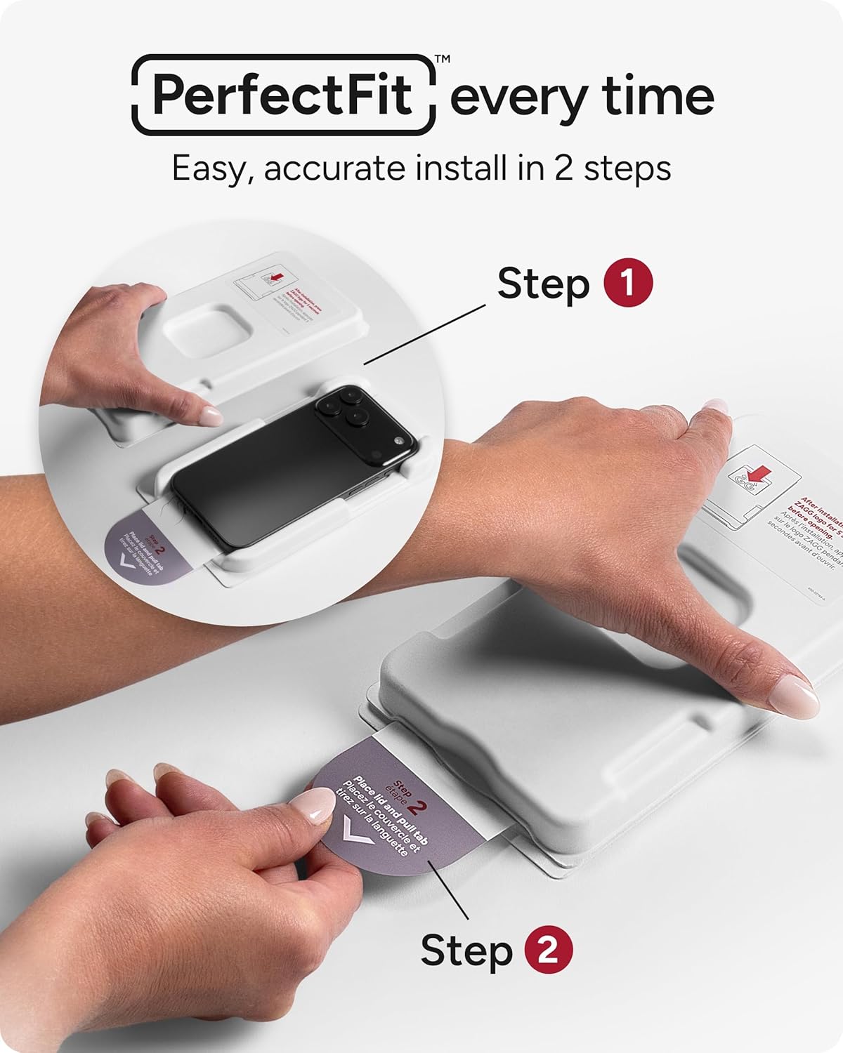 ZAGG Privacy XTR Screen Protector for iPhone 17 Pro Max - 4-Way Privacy Full-Screen Filter, 5X Stronger, Fingerprint-Resistant Tempered Glass, Smooth Feel, Easy Two-Step Installation