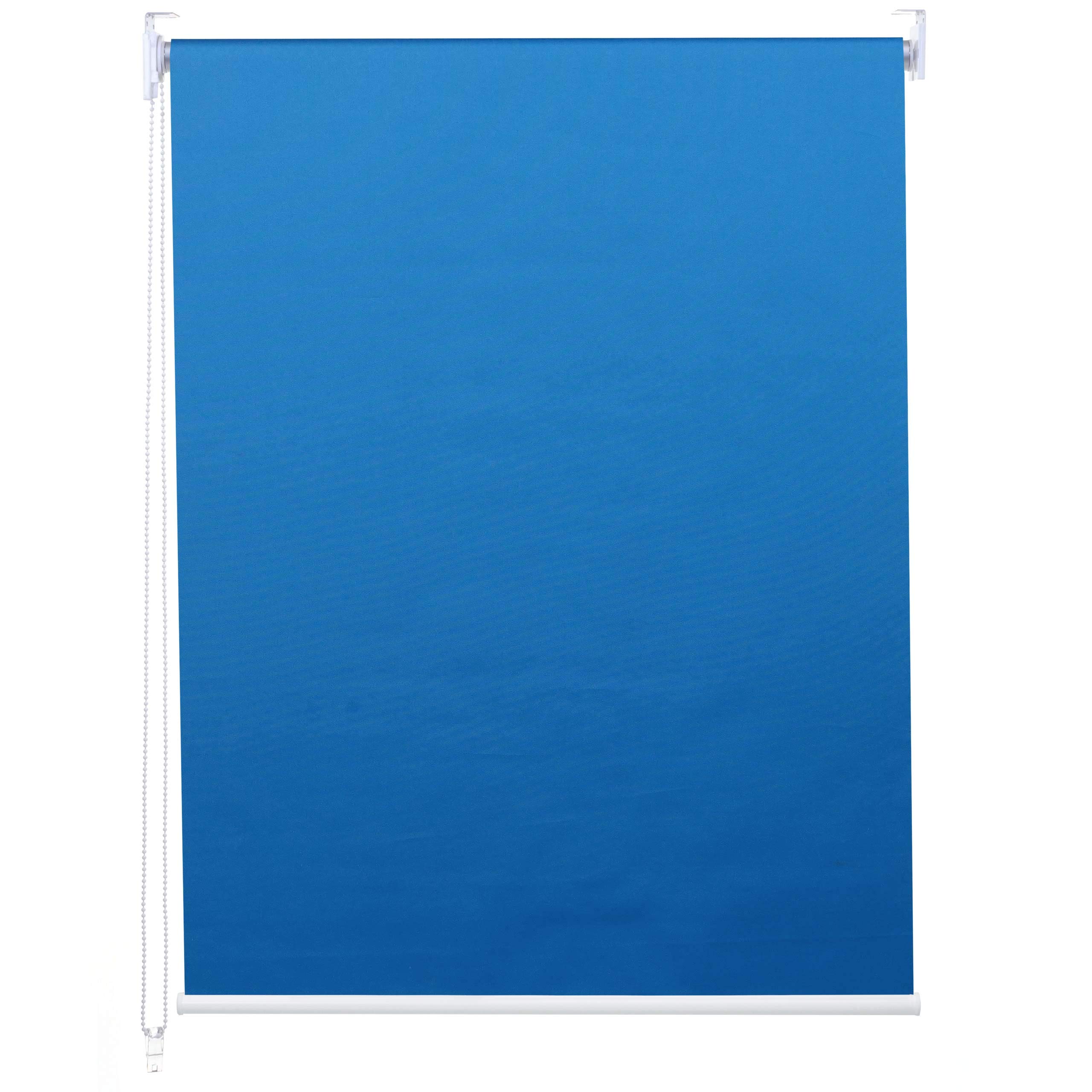 Rollo HWC-D52, Fensterrollo Seitenzugrollo Jalousie, 60x160cm Sonnenschutz Verdunkelung Blickdicht - blau